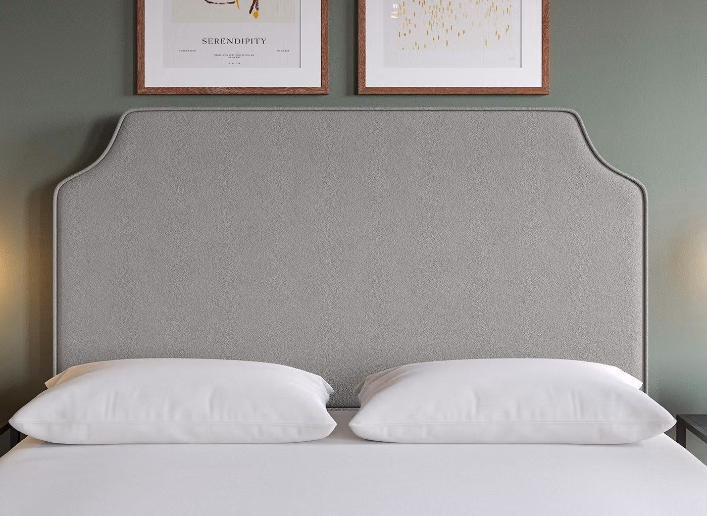 Flaxby Rainton Padded Grey Upholstered Headboard
