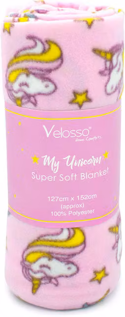 Velosso Pink Polyester Throw Blanket, W/D/H: 152 x 127 x 127 cm