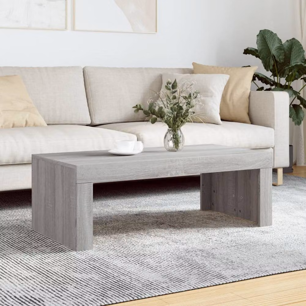 Berkfield Home Modern Grey Sonoma Coffee Table, W/D/H: 102 x 50 x 36 cm – 2