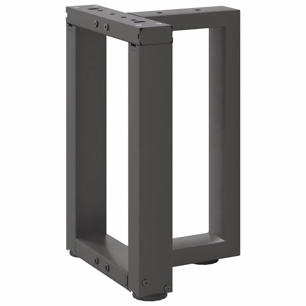 Berkfield Home T-Shaped Coffee Table Legs, 2 Piece Anthracite Steel Set, W: 28 cm, D: 25 cm, H: 42-43 cm – 2