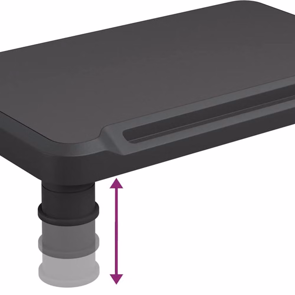 Berkfield Home Monitor Stand in Black, W/D/H: 38 x 24 x 10.5 cm – 5