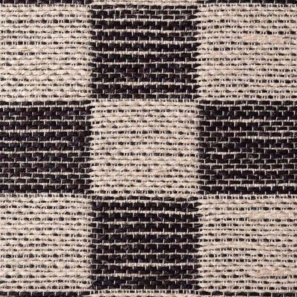 THE RUGS Rex Reversible Handloom Jute Checkerboard Rug in White and Black, W: 80 cm, L: 300 cm – 6