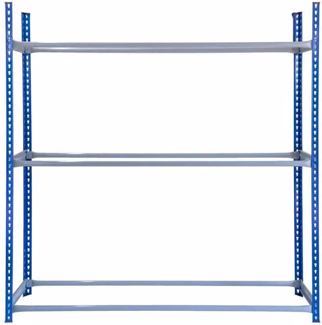Monstershop T-Rax Freestanding Metal Tyre Racking Bay in Blue and Grey with Adjustable Shelves – 1