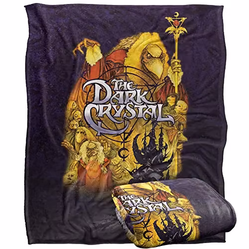 Trevco Jim Henson Dark Crystal Poster Super Soft Microfibre Fleece Throw Blanket, White, W/D/H: 152 x 127 cm – 1