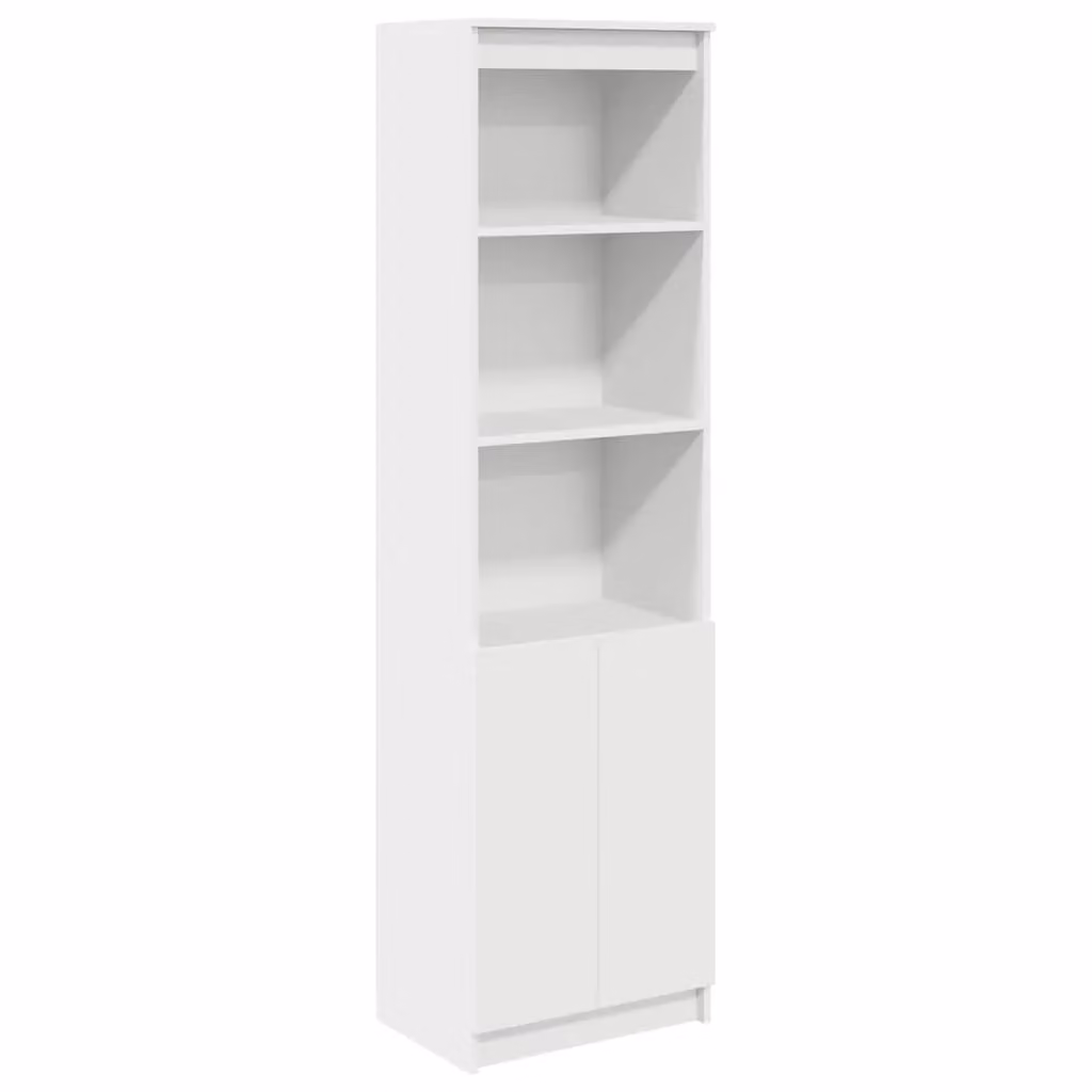 Berkfield Home White Highboard in Matt MDF, W/D/H: 50 x 35 x 180 cm – 2