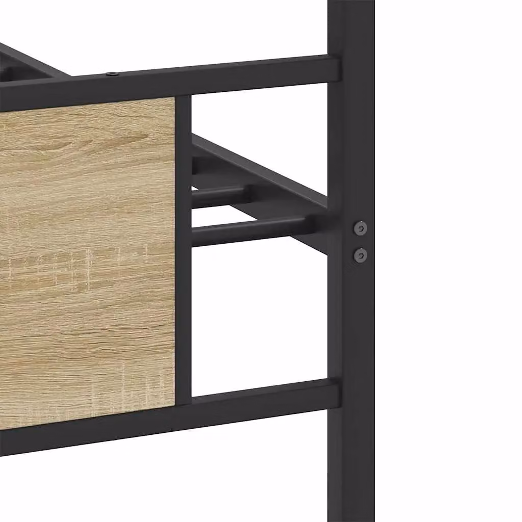 Berkfield Home Single Bed Frame in Sonoma Oak Brown, W/D/H: 90 x 190 cm – 5