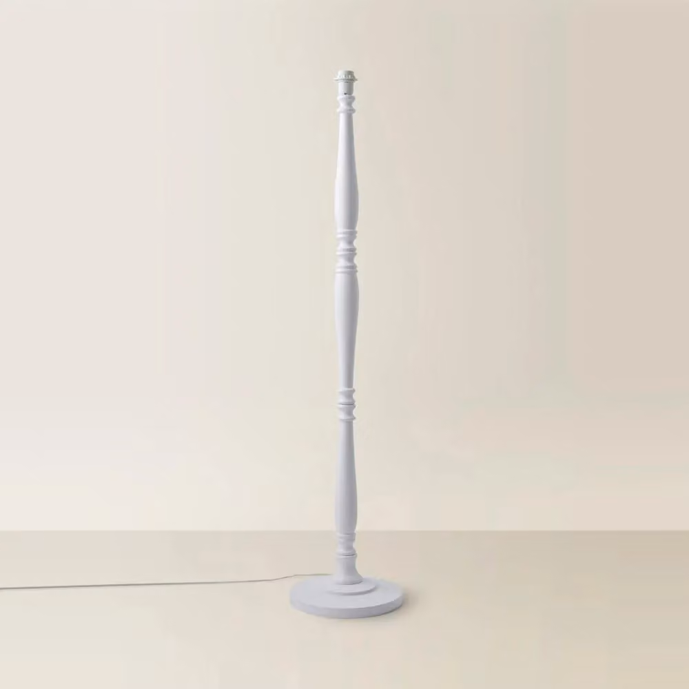 ValueLights Victoria Traditional Wooden Stem Floor Lamp Base in White – 2