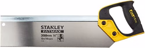 Stanley FatMax 350mm Tenon Back Saw, 13TPI, Yellow and Multicolour – 1