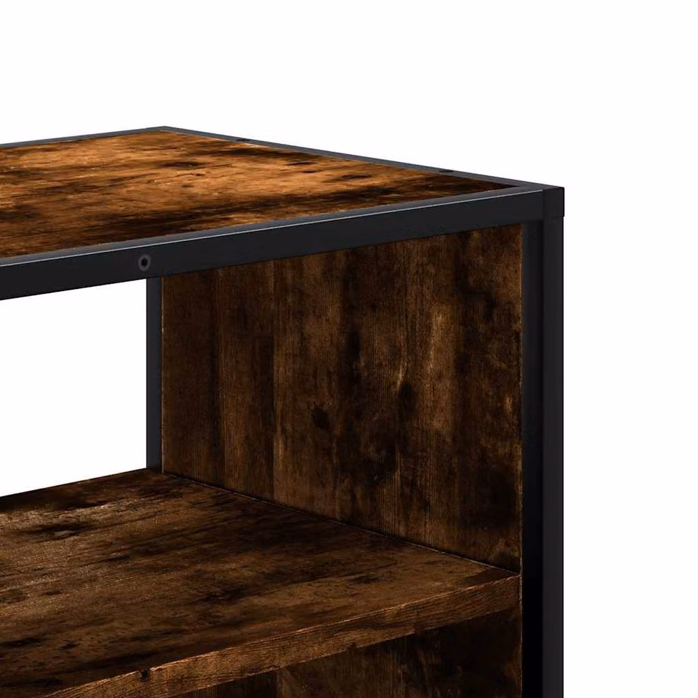 Berkfield Home TV Cabinet in Smoked Oak and Brown, W/D/H: 60 x 31 x 39.5 cm – 6