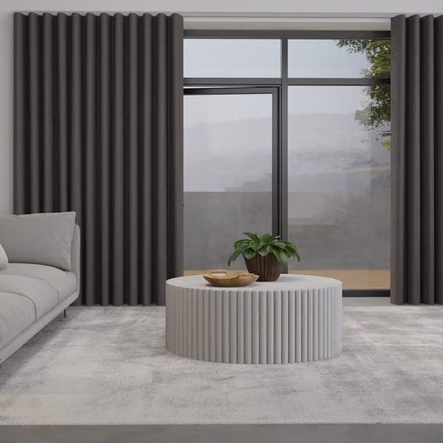 Terrys Iowa Silk Essence Made to Measure Wave Blackout Curtain in Grey