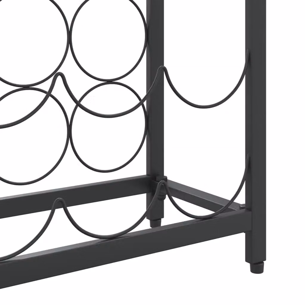 Berkfield Home Black Wrought Iron Wall Mounted Wine Rack for 27 Bottles W/D/H: 34 x 18 x 100 cm – 3