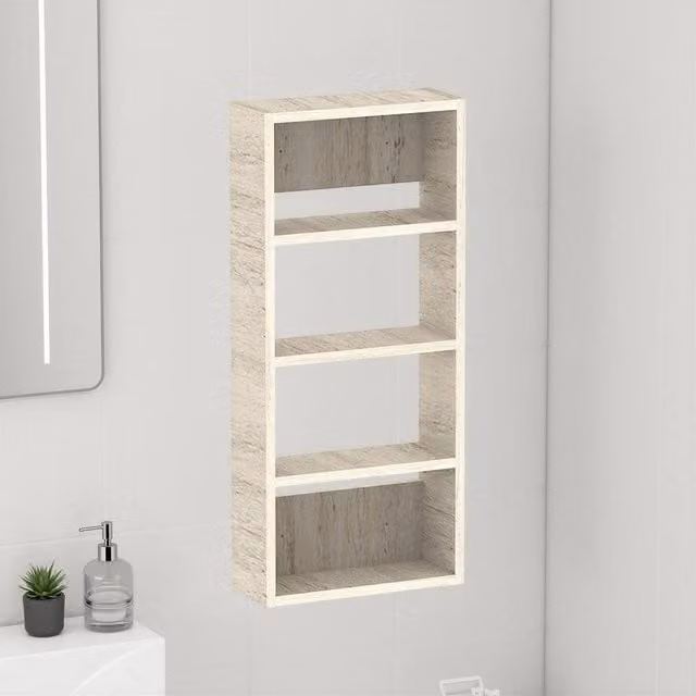 Decortie Rafina Four-Tier Wall-Mounted Shelf Unit in Beige