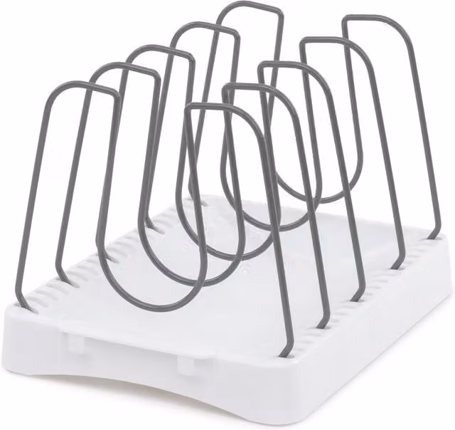 Fineway Pan Lid Holder Organiser, White