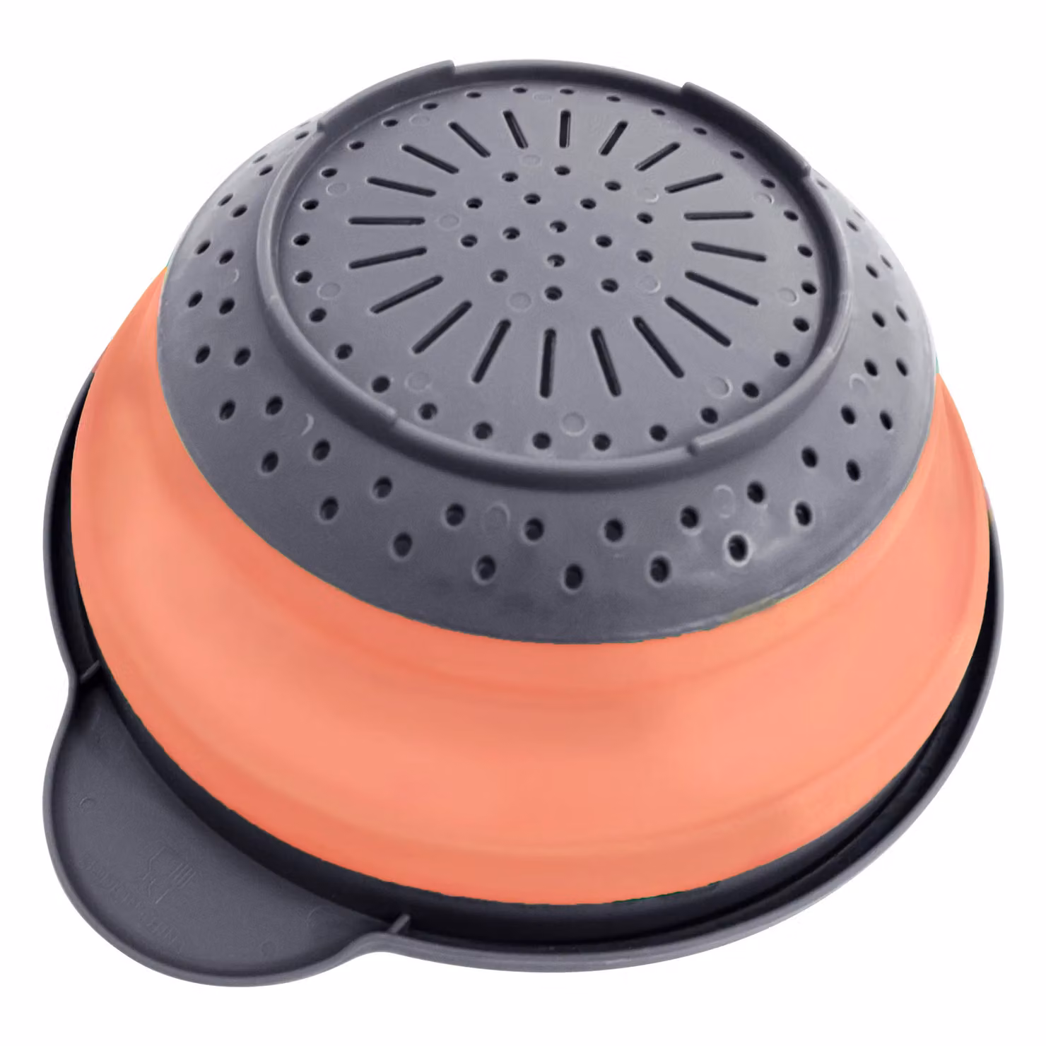 Libbi Lou Collapsible Silicone Kitchen Colander with Handles, Green or Orange, Diameter: 23 cm – 6