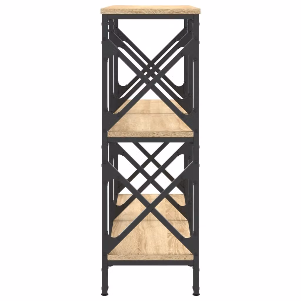 Berkfield Home Sonoma Oak Console Table, Brown, W: 100 cm, D: 28 cm, H: 80.5 cm – 4