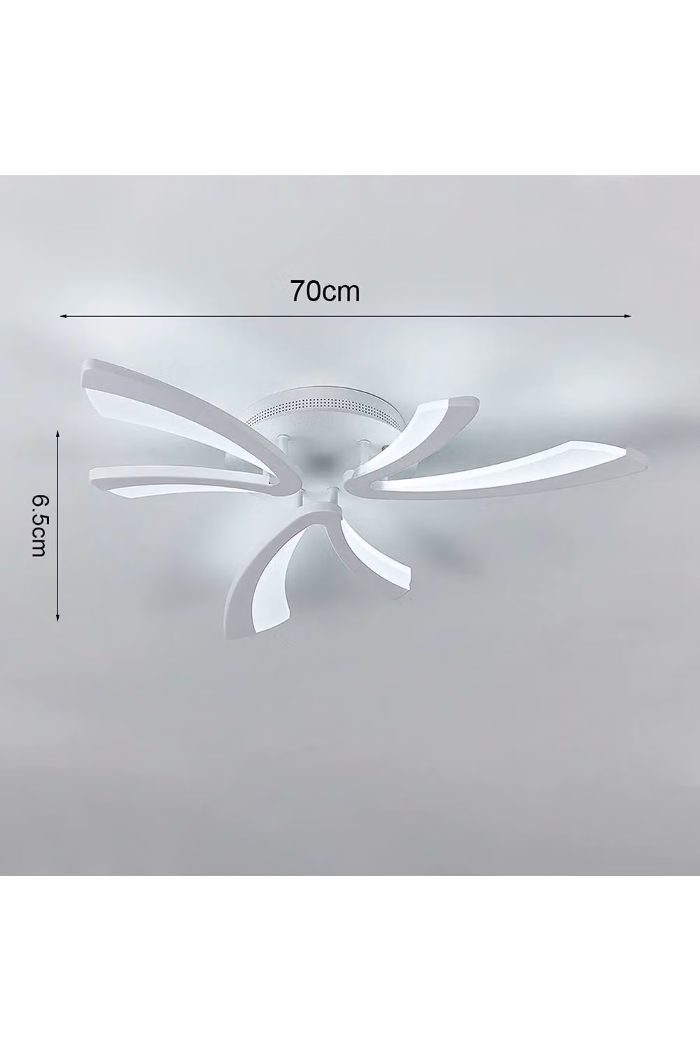 Living and Home Modern Art Flower Flush Mount Ceiling Light in White – 3