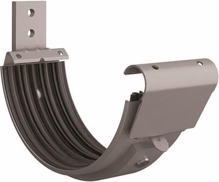 Lindab Steel Gutter Radius Fascia Bracket, 125mm, Anthracite Metallic