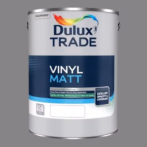 Dulux Trade Vinyl Matt Dispersion Paint in Urban Obsession, Multicolour and Grey, 5 l