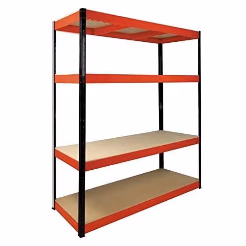 Shelf Depot RB Boss Shelf Kit with 4 MDF Shelves, Multi-Colour, W/D/H: 180 x 160 x 60 cm