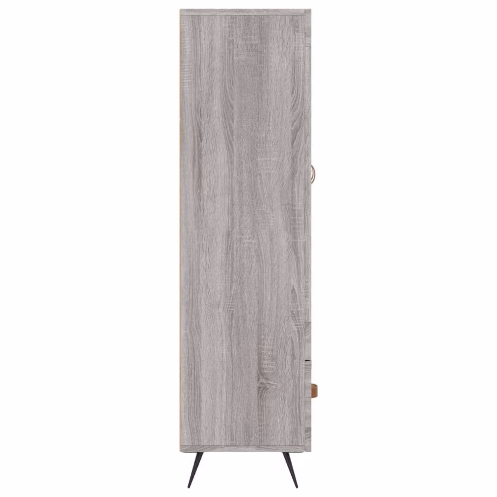 Berkfield Home Grey Sonoma Highboard in Engineered Wood W/D/H: 69.5 x 31 x 115 cm – 4