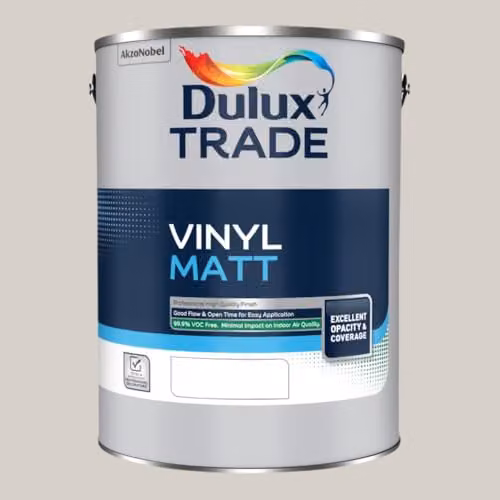 Dulux Trade Vinyl Matt Paint in Pebble Shore Grey, 5l
