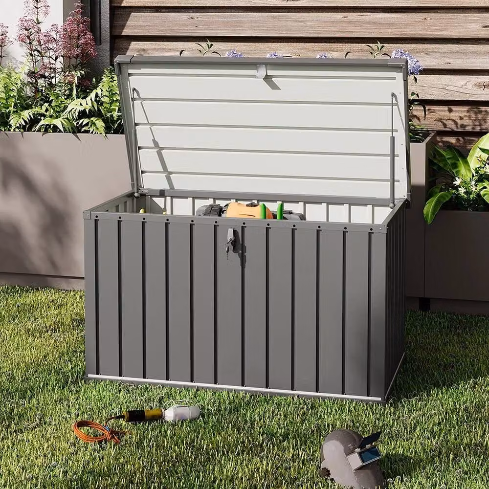 EONLION XLarge Metal Outdoor Storage Box in Black – 3