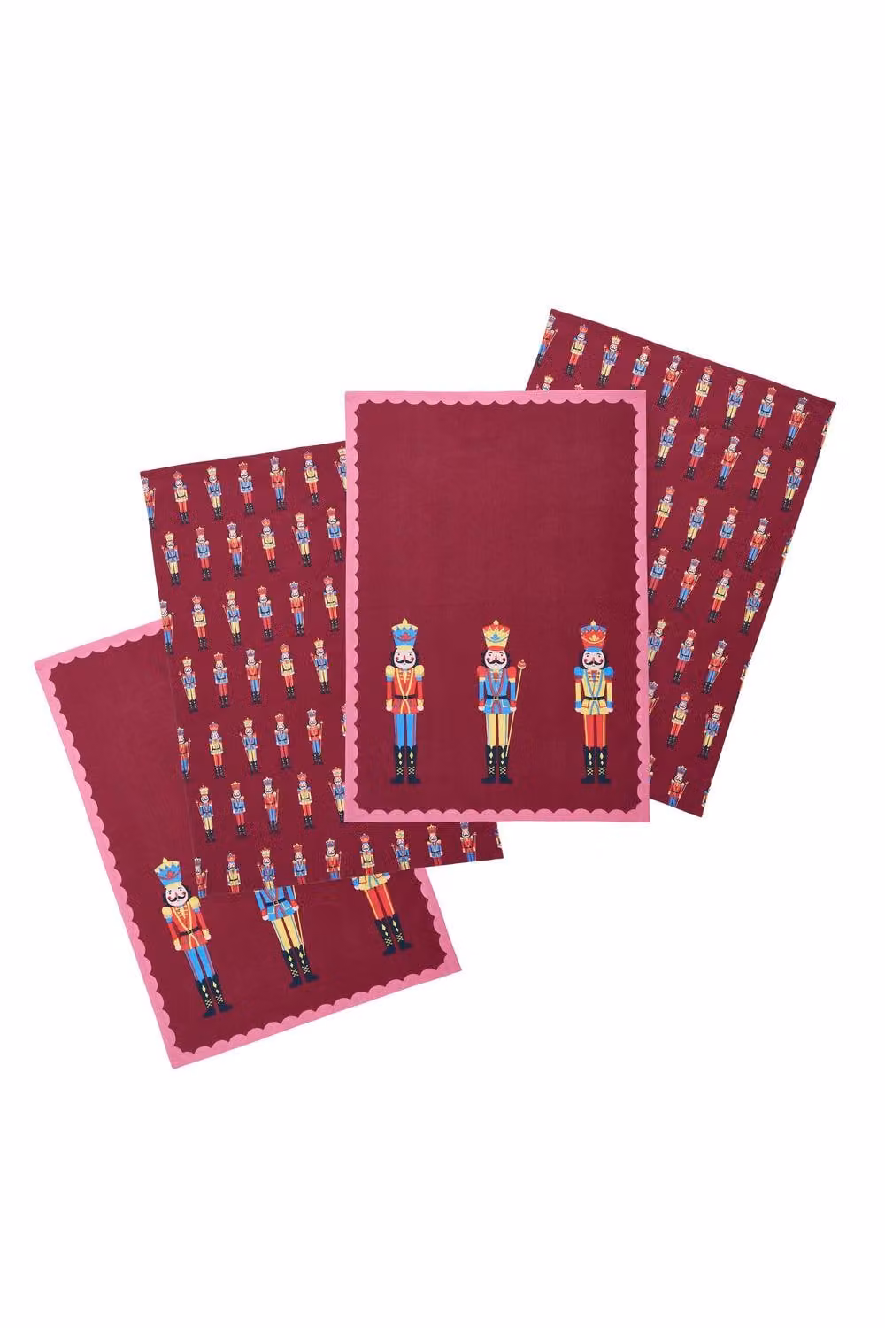 Catherine Lansfield Christmas Nutcracker Cotton Kitchen Tea Towels, Pack of 4, Purple – 2