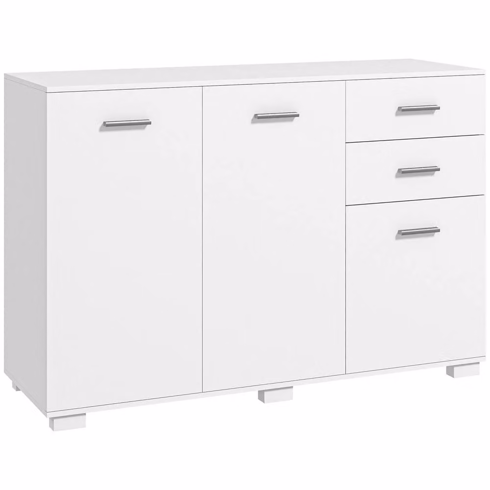 Wyld Haus Fini Refa White Sideboard with 2 Drawers, 3 Doors and Adjustable Shelf – 3
