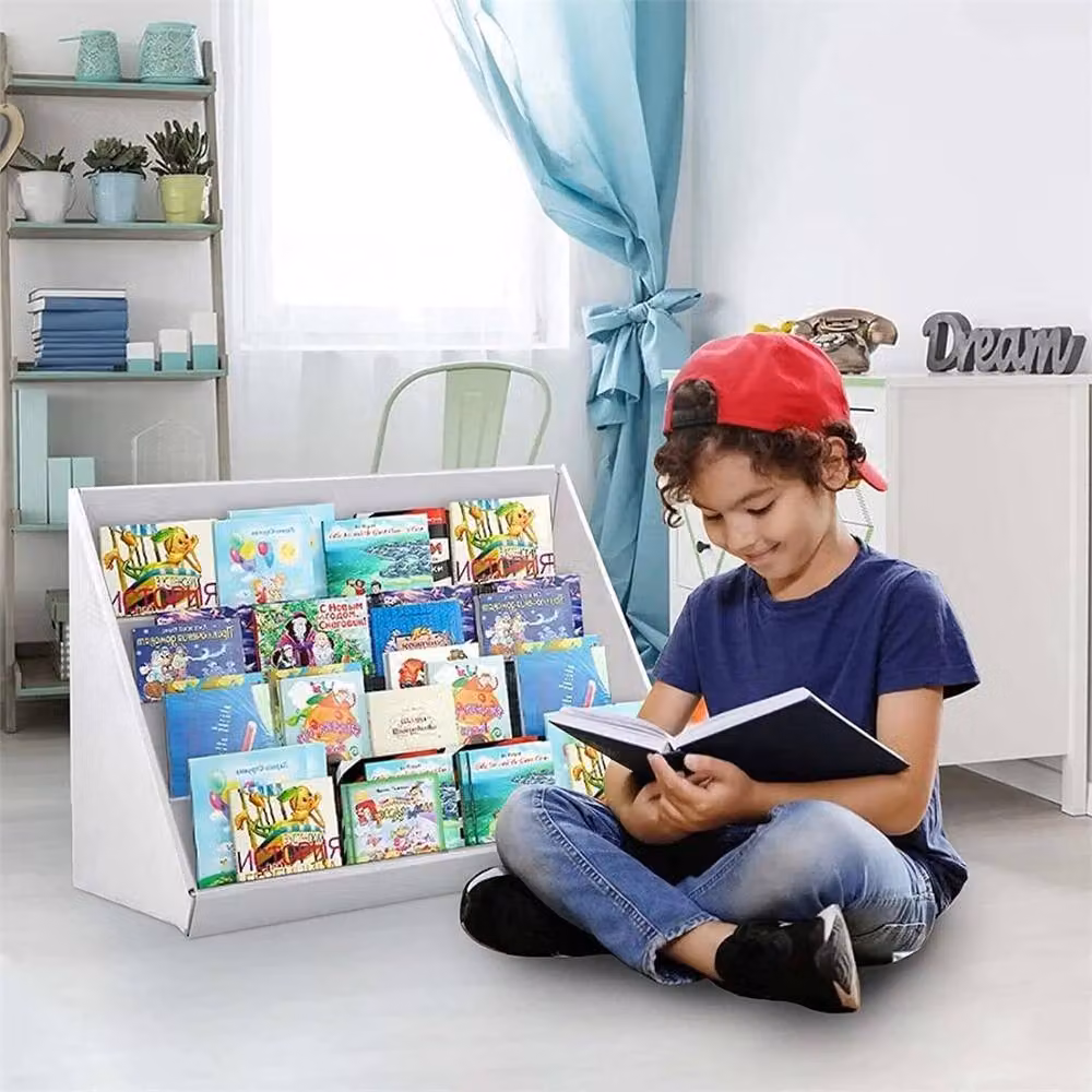 Nordara 2-Piece White 4-Tier Collapsible Cardboard Display Stands – 3