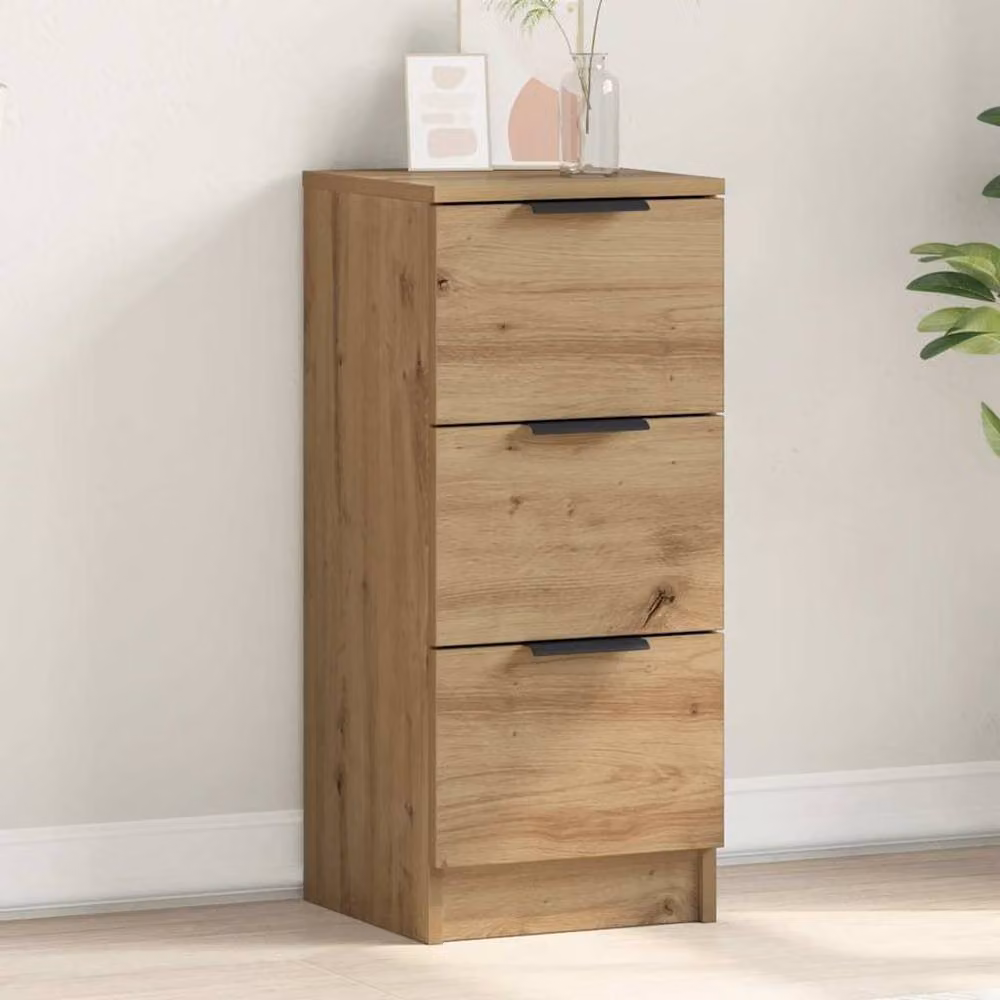 Berkfield Home Artisan Oak Sideboard in Brown, W/D/H: 30 x 30 x 70 cm – 2