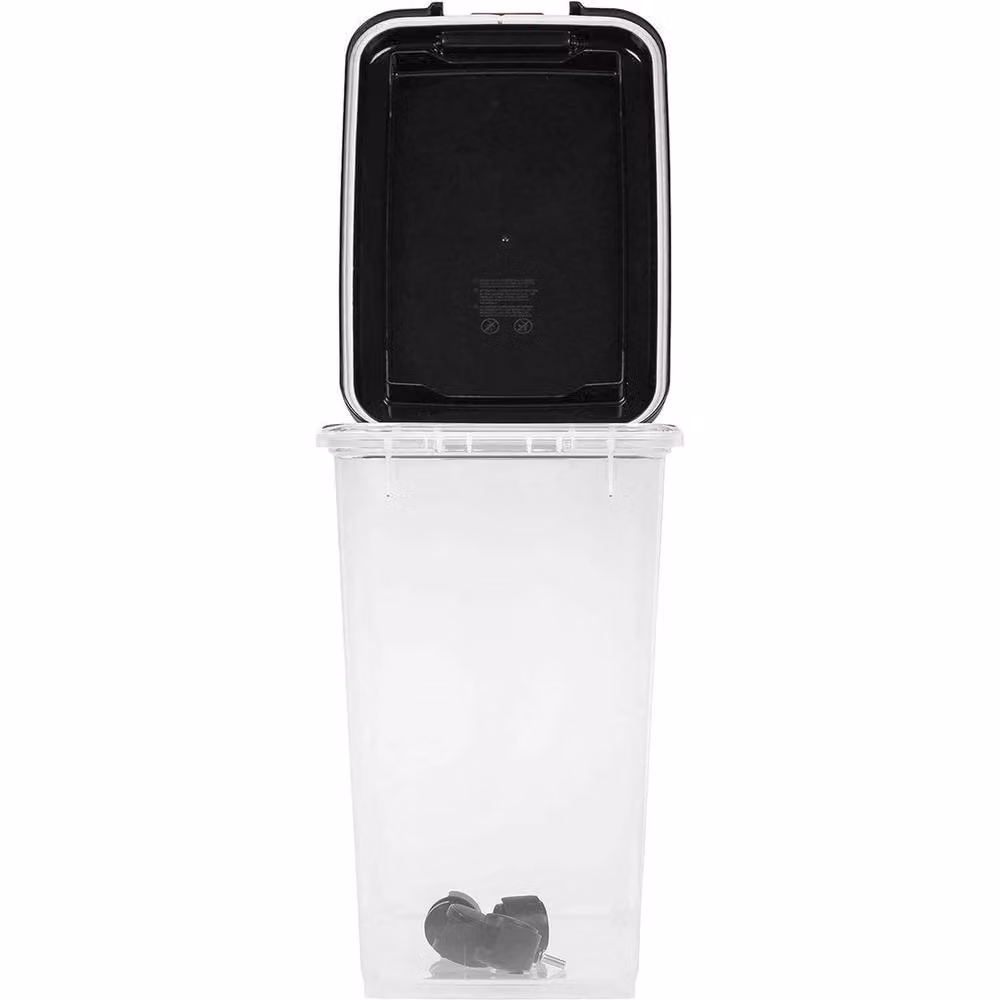 NESTLUNE Airtight Wheeled Plastic Pet Food Storage Bin, 15 kg, Black – 5