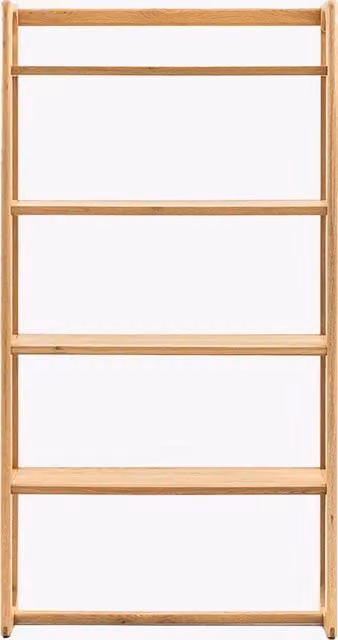Perch & Parrow Whittle Large Open Back Display Unit in Natural Oak Wood