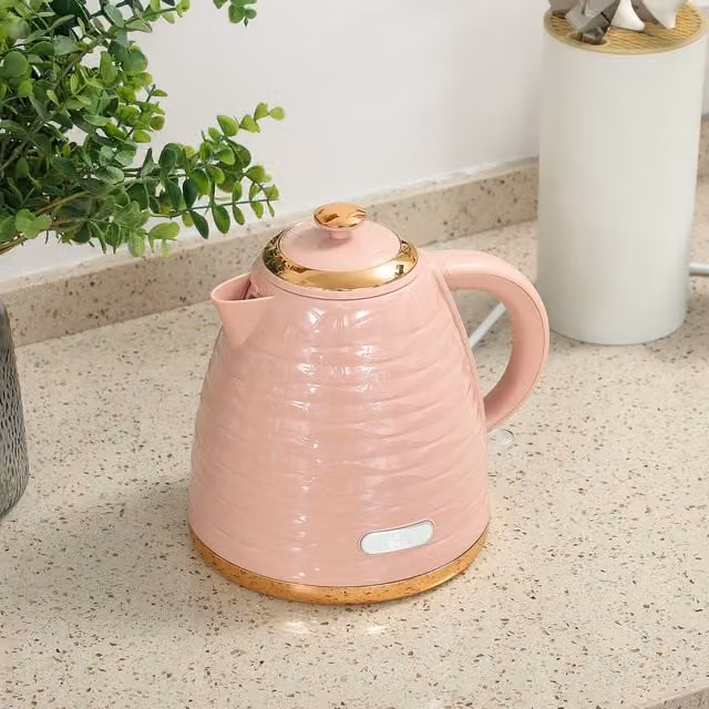 HOMCOM Fast Boil Electric Kettle, 1.7 l, 2500 W, Pink