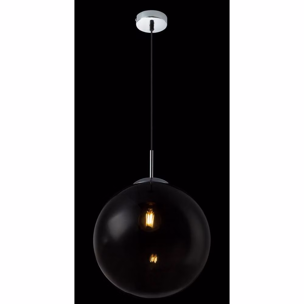 Netlighting Varus Sphere Design Pendant Light with Grey Glass Shade and Chrome Finish, W/D/H: 30 x 30 x 30 cm – 8