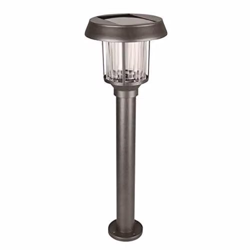 Luxform Pollux Intelligent Solar LED Post Light with Dusk Sensor in Silver