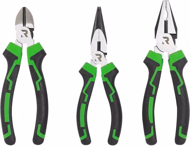 Rikä 3-Piece High Leverage Plier Set in Red