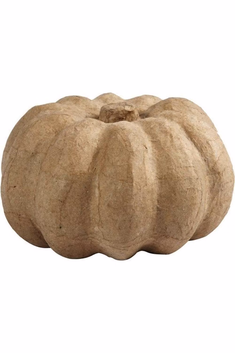KDMD Papermache Pumpkin Decoration, 2 Pack, Light Sand, H 16 cm x W 10 cm – 2