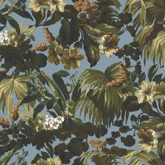 House of Hackney Limerence Wallpaper Sky Sample in Blue and Multicolour
