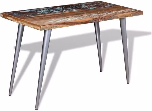 Berkfield Home Rectangular Dining Table in Brown Reclaimed Wood W/D/H: 120 x 60 x 76 cm – 1