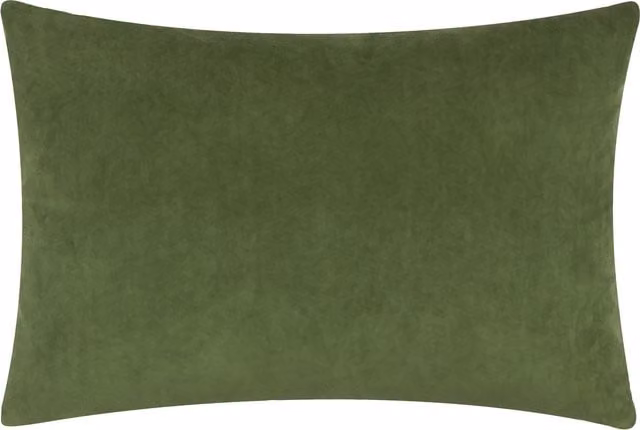 Make It A Home Darland Velvet Cushion in Green with Removable Polyester Cover