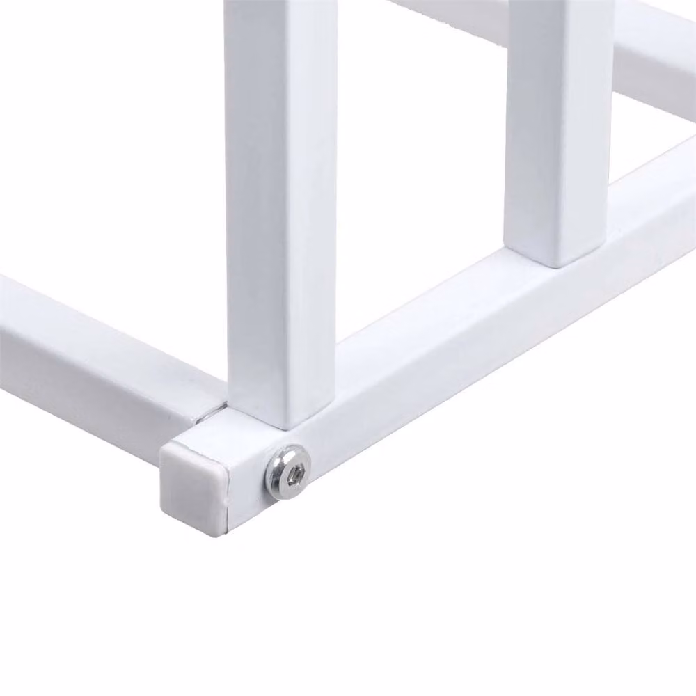 Nordara White 3-Tier Freestanding Metal Towel Rail Bathroom Storage Stand H 86.0 x W 44.0 x D 21.0 cm – 3