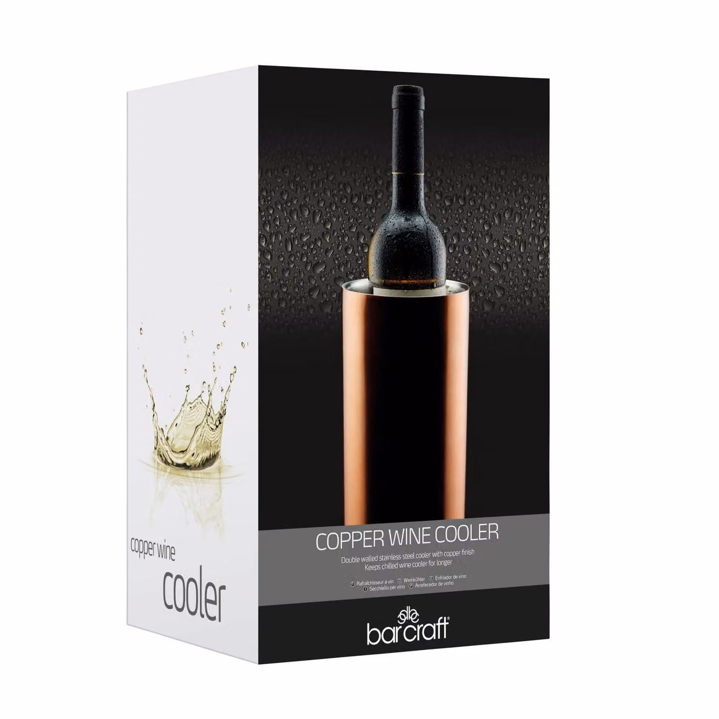 BarCraft Double Walled Insulated Stainless Steel Wine Cooler in Copper, Silver or Bronze – 4