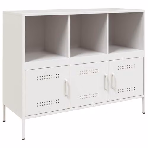 vidaXL Industrial White Metal Sideboard W/D/H: 100.5 x 39 x 79 cm – 1