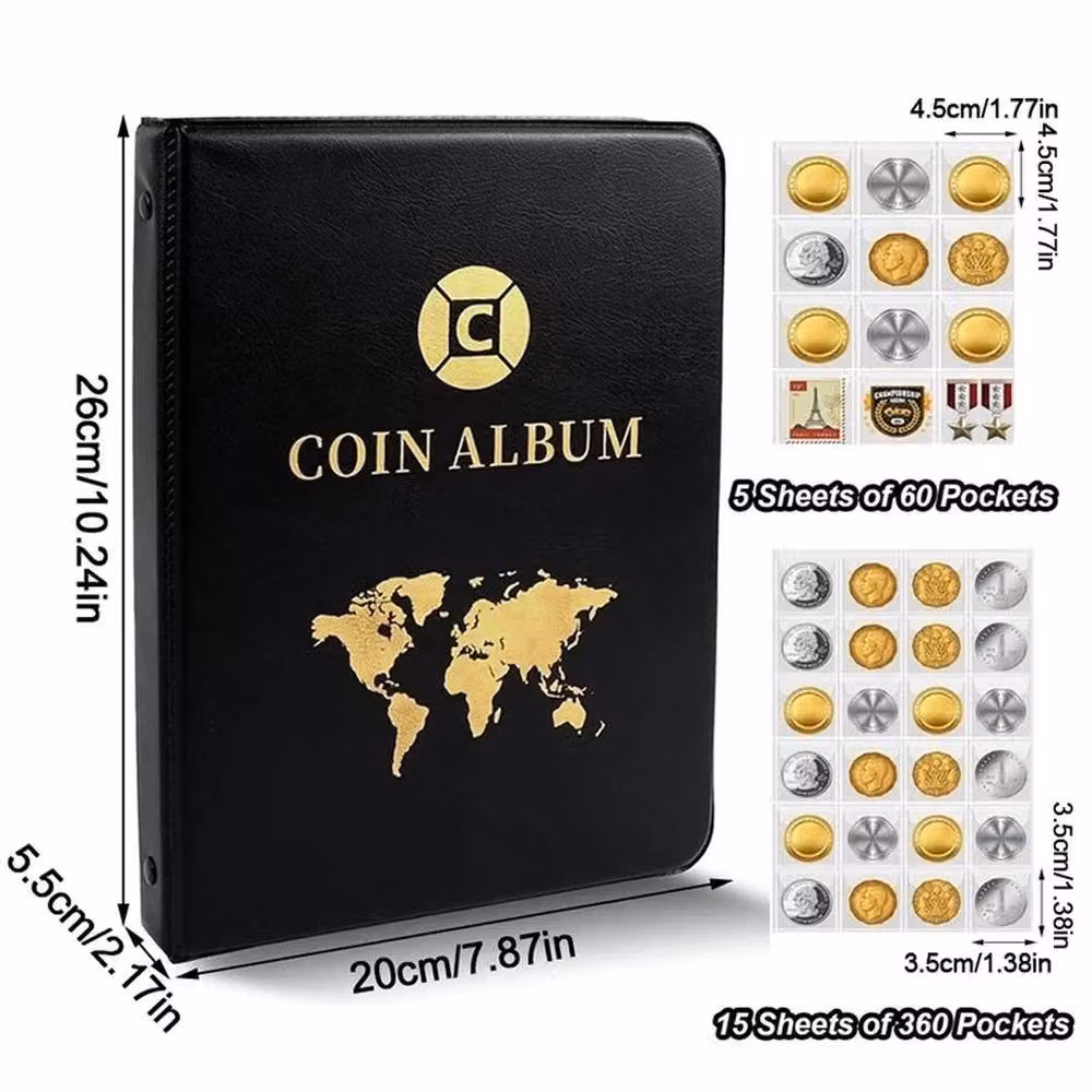 FLAVORA 420 Pocket Coin Collection Album in Black – 2
