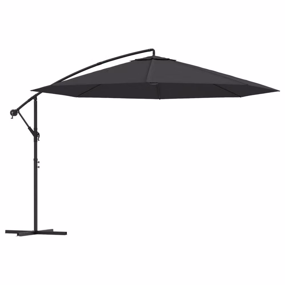 Berkfield Home Cantilever Umbrella with Aluminium Pole, Black, 350 cm – 2