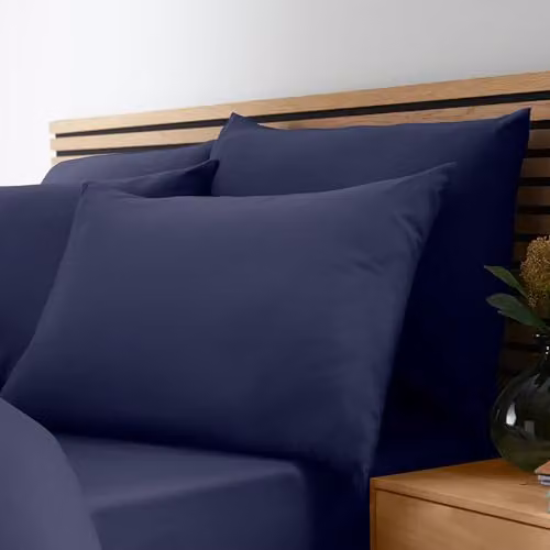 Catherine Lansfield So Soft Non-Iron Microfibre Duvet Cover and Pillowcase Set, Blue, W/D/H: 200 x 200 cm, Pillowcases: 50 x 75 cm – 2