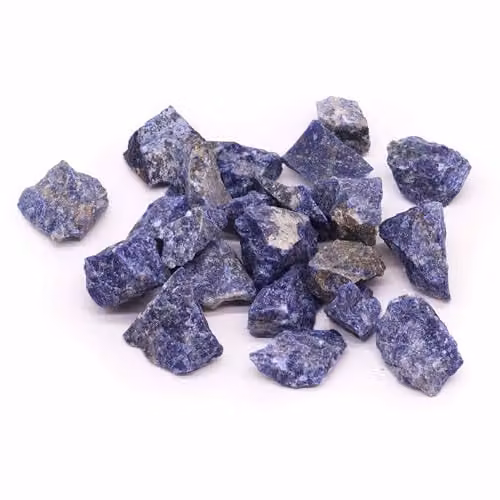 KDMD Sodalite Raw Crystals in Blue and White, 500 g