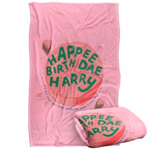 Warner Bros. Harry Potter Happee Birthdae Super Soft Fleece Throw Blanket, Multicolour – 1