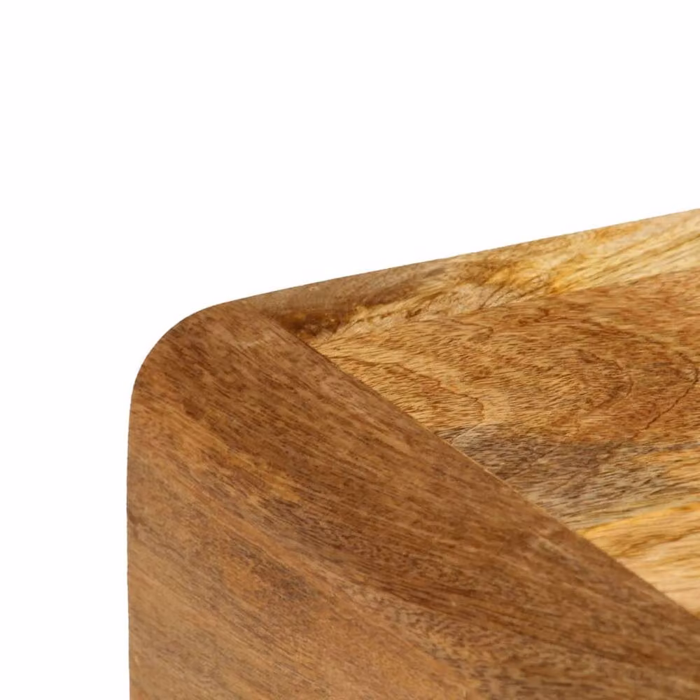 Berkfield Home Solid Mango Wood Coffee Table in Brown and Gold, W: 90 cm, D: 50 cm, H: 40 cm – 3