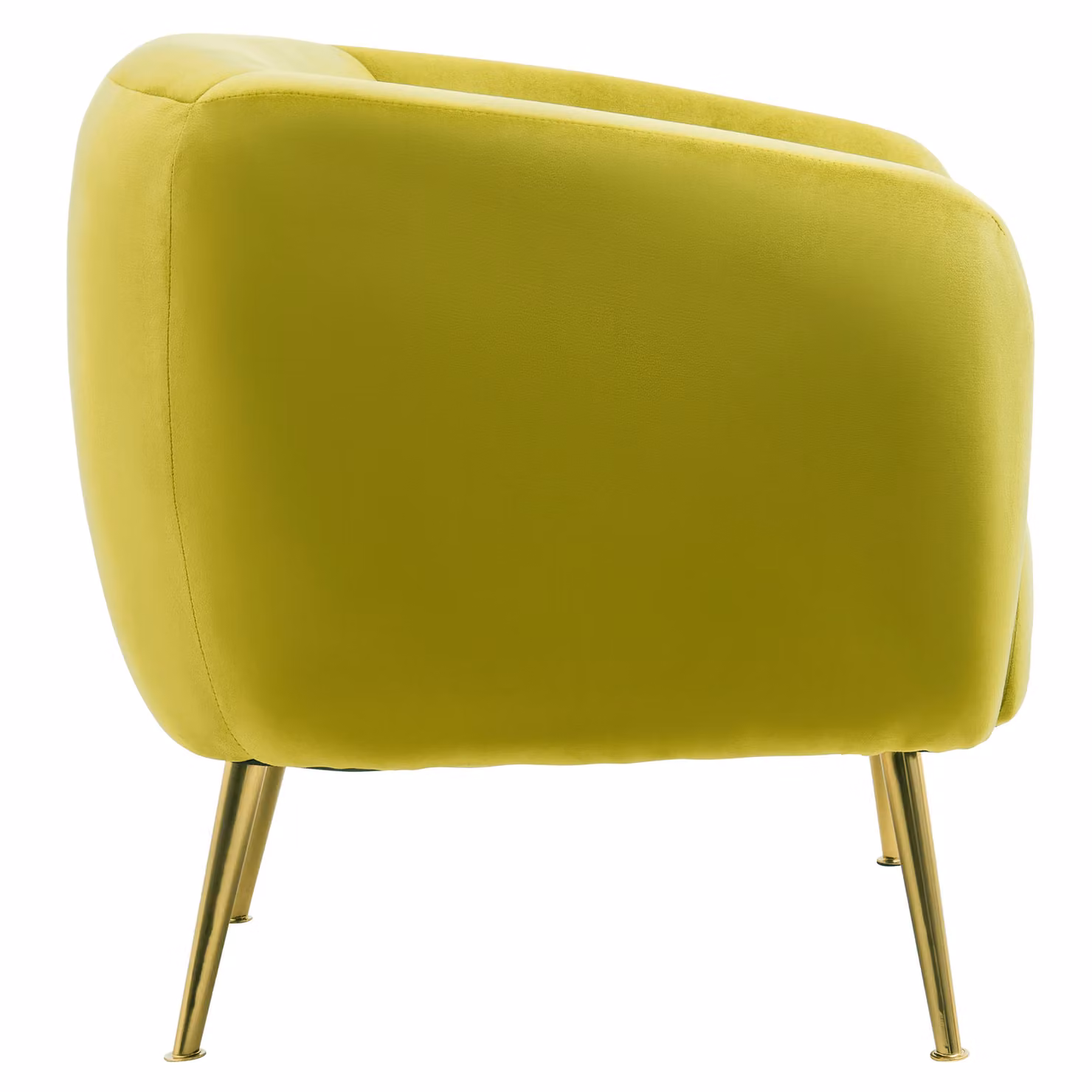 Orsina Mid-Century Velvet Tufted Armchair with Metal Frame in Green, Pink or Gold – 2